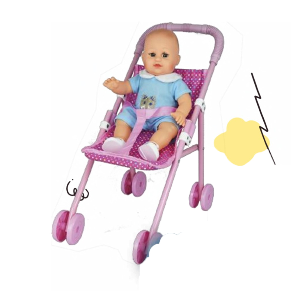juguete para niñas-muñeca con cochesito