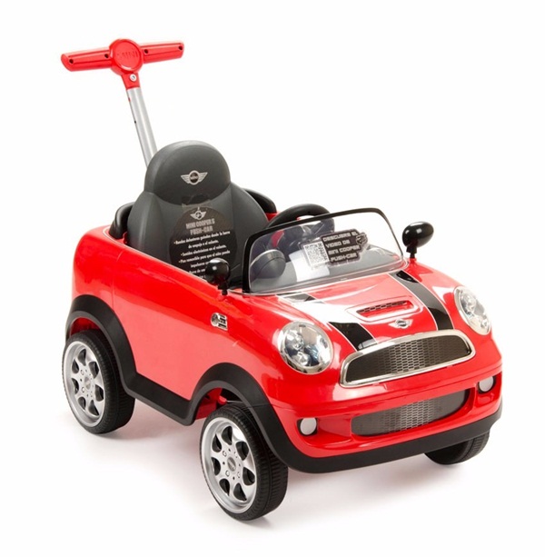 Carro para bebé con guia Mini Cooper Push Car Prinsel